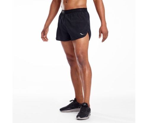 Tenis Saucony Split Second 2.5" Short Hombre Pantalones cortos Ropa Negras México MX-812-ZS